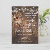 ウェスタンナイトアウトカントリーカウボーイ誕生日 招待状 (スタンド正面)
