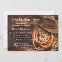 ウェスタンハットとラッソの卒業党の招待