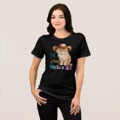 ウェスタンハットを着た猫–85246 トライブレンドTシャツ (正面全面)