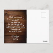 ウェスタンハット - ラソー 卒業 ありがとう ポストカード (裏面)