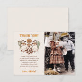 ウェスタンハロウィーンカウボーイバースデーパーティーの写真 サンキューカード (正面/裏面)