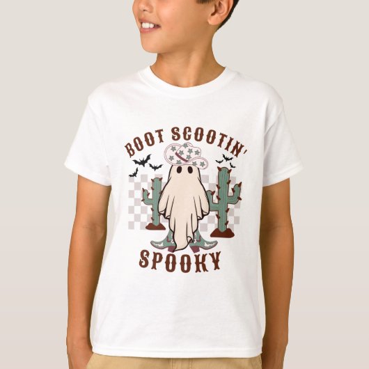 ウェスタンハロウィーンブートスクー不気味チン Tシャツ (正面)