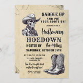 ウェスタンハローウィンパーティ不気味、カウボーイホームダウン 招待状 (正面/裏面)