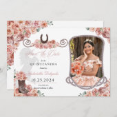 ウェスタンバラ金ゴールドキンセアニラ日付写真を保存 招待状 (正面/裏面)