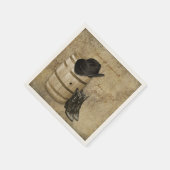 ウェスタンバレルとブーツ結婚のナプキン スタンダードカクテルナプキン (角)