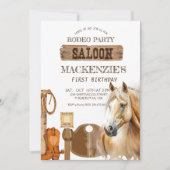 ウェスタンバースデーパーティファースト・ロデオ 招待状 (正面)