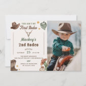 ウェスタンバースデーパーティー素朴の写真 招待状 (正面)