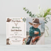 ウェスタンバースデーパーティー素朴の写真 招待状 (スタンド正面)