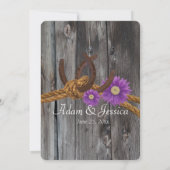 ウェスタンバーンウッドとホースシューズ 招待状 (裏面)