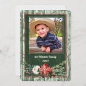 ウェスタンバーンウッドクリスマステーマのコーディネート シーズンカード (正面/裏面)