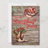 ウェスタンバーンパーティの招待状ホリデイ招待状 招待状 (正面)