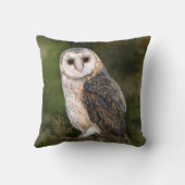 ウェスタンバーンフクロウ – ミグンウォーター絵画カラーの芸術 クッション (裏面)