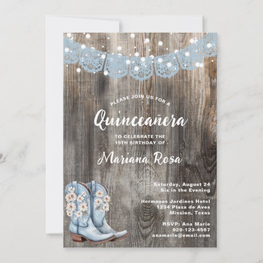 ウェスタンパペルピカドキンセアニェラ誕生日パーティー 招待状 (正面)