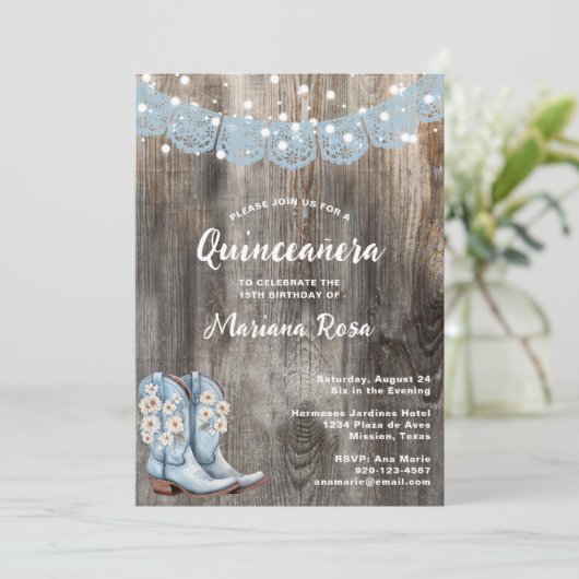 ウェスタンパペルピカドキンセアニェラ誕生日パーティー 招待状 (スタンド正面)