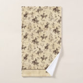 ウェスタンパーソナライズされたウズロデオカウボーイ バスタオルセット (ハンドタオル)