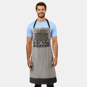 ウェスタンパーソナライズされたライフルガンオールドサロンバー エプロン (着用した状態)