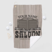 ウェスタンパーソナライズされたライフルガンオールドサロンバー ゴルフタオル (インサイチュ)