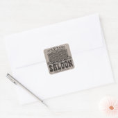 ウェスタンパーソナライズされたライフルガンオールドサロンバー スクエアシール (封筒)