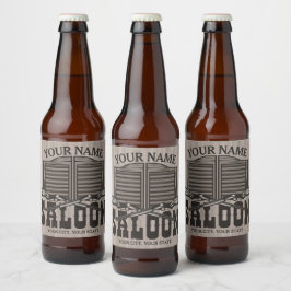 ウェスタンパーソナライズされたライフルガンオールドサロンバー ビールラベル