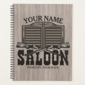 ウェスタンパーソナライズされたライフルガンオールドサロンバー プランナー手帳 (正面)