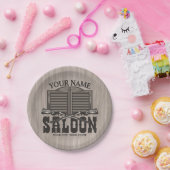 ウェスタンパーソナライズされたライフルガンオールドサロンバー ペーパープレート (パーティー)