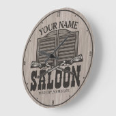 ウェスタンパーソナライズされたライフルガンオールドサロンバー ラージ壁時計 (傾斜)