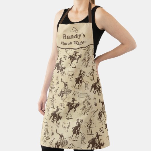 ウェスタンパーソナライズされたロデオカウボーイ エプロン (インサイチュ)