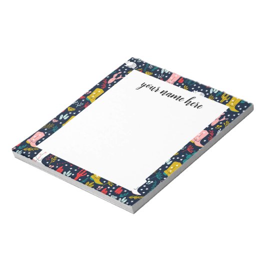 ウェスタンパーソナライズされた女性のカーボーイメモ帳 ノートパッド (回転)