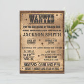 ウェスタンパーティーのウォッチングカウボーイポスター招待状 招待状 (スタンド正面)