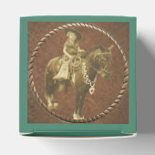 ウェスタンパーティーの好意またはギフトボックスのヴィンテージ女性のカーボーイ フェイバーボックス (上部)