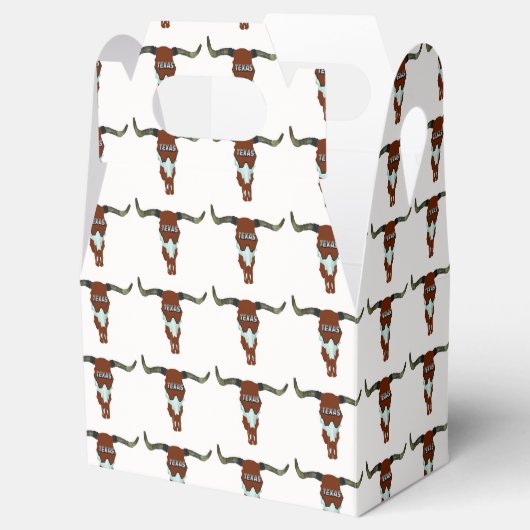 ウェスタンパーティーの好意またはギフトボックステキサス州Longhorn フェイバーボックス (オープン)