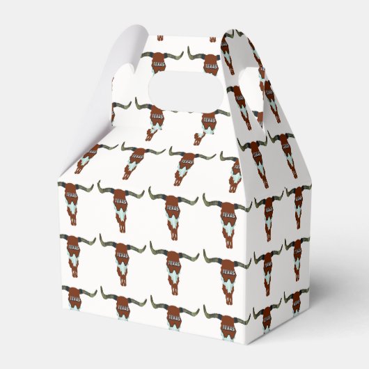 ウェスタンパーティーの好意またはギフトボックステキサス州Longhorn フェイバーボックス (正面サイド)