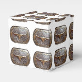 ウェスタンパーティーの好意またはギフトボックステキサス州Longhorn フェイバーボックス (正面サイド)