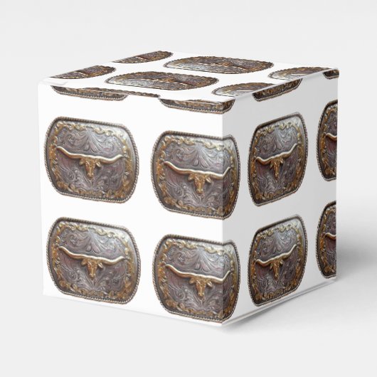 ウェスタンパーティーの好意またはギフトボックステキサス州Longhorn フェイバーボックス (正面サイド)