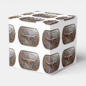 ウェスタンパーティーの好意またはギフトボックステキサス州Longhorn フェイバーボックス (裏面サイド)