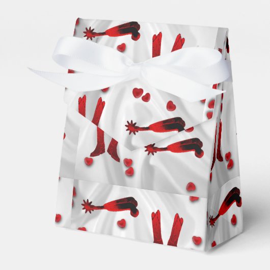 ウェスタンパーティーの好意またはギフトボックス西結婚の フェイバーボックス (正面サイド)