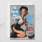 ウェスタンパーティーの焼肉ディナー 招待状 (正面)