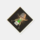 ウェスタンパーティーカウボーイハットシャンパンフリーワーク スタンダードカクテルナプキン (角)