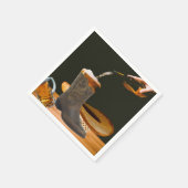 ウェスタンパーティーカウボーイブーツハットとビールナプキン スタンダードカクテルナプキン (角)