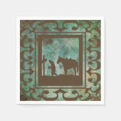 ウェスタンパーティーカウボーイ祈りの言葉ナプキンス スタンダードカクテルナプキン (正面)