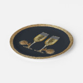 ウェスタンパーティーシャンパンアンドスパール紙プレート ペーパープレート (アングル)