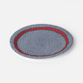 ウェスタンパーティーデニムプリント紙プレート ペーパープレート (アングル)