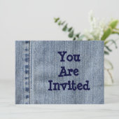 ウェスタンパーティーデニム招待状 招待状 (スタンド正面)