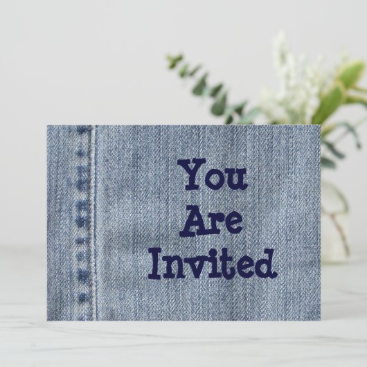 ウェスタンパーティーデニム招待状 招待状 (スタンド正面)