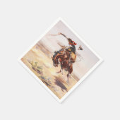 ウェスタンパーティーナプキンスカウボーイライディングバッキング馬 スタンダードカクテルナプキン (角)