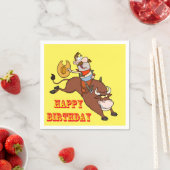 ウェスタンパーティーナプキンスカートーカウボーイブルライド スタンダードカクテルナプキン (インサイチュ)