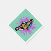 ウェスタンパーティーナプキンス女性のカーボーイオンホース スタンダードカクテルナプキン (角)