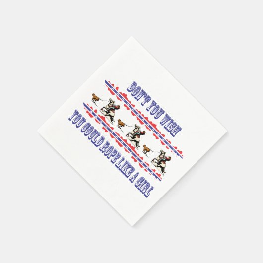 ウェスタンパーティーナプキンズロデオ女性のカーボーイカーフレング スタンダードカクテルナプキン (角)