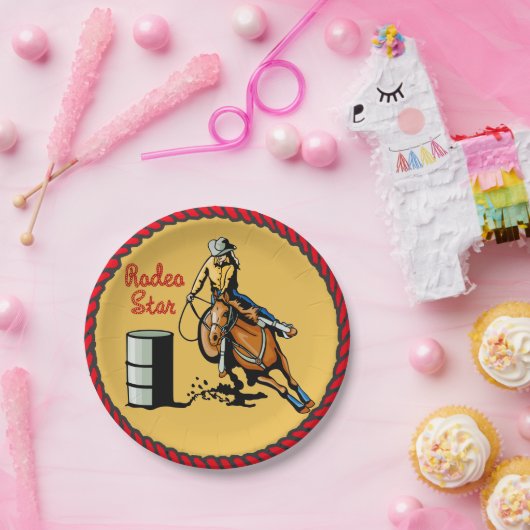 ウェスタンパーティーバレルレーシング紙プレート ペーパープレート (パーティー)