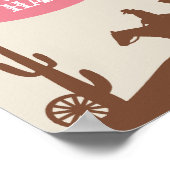 ウェスタンパーティーピンク「オートグラフマイカウボーイハット」サイン ポスター (角)